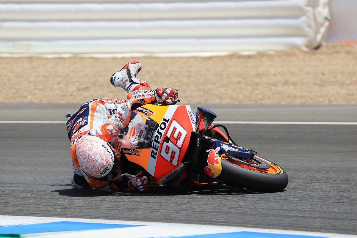 Honda MotoGP rider Marquez broke plate in his arm opening window