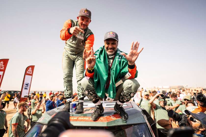 Al-Attiyah trims gap to Dakar leader Peterhansel with hat-trick stage win